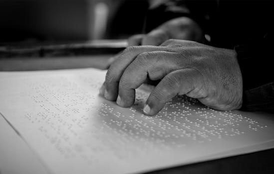 Hands Reading Braille: Empowering Accessibility